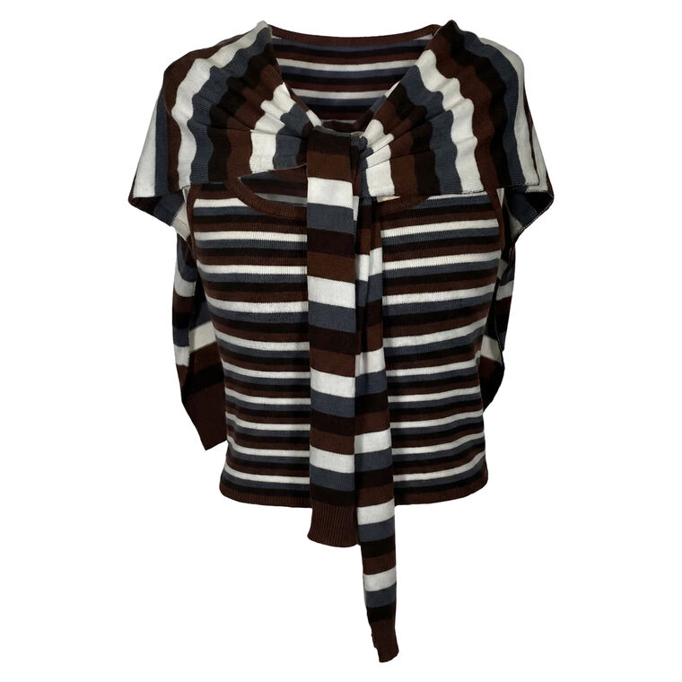 Combo Stripe Cardigan Set image number null