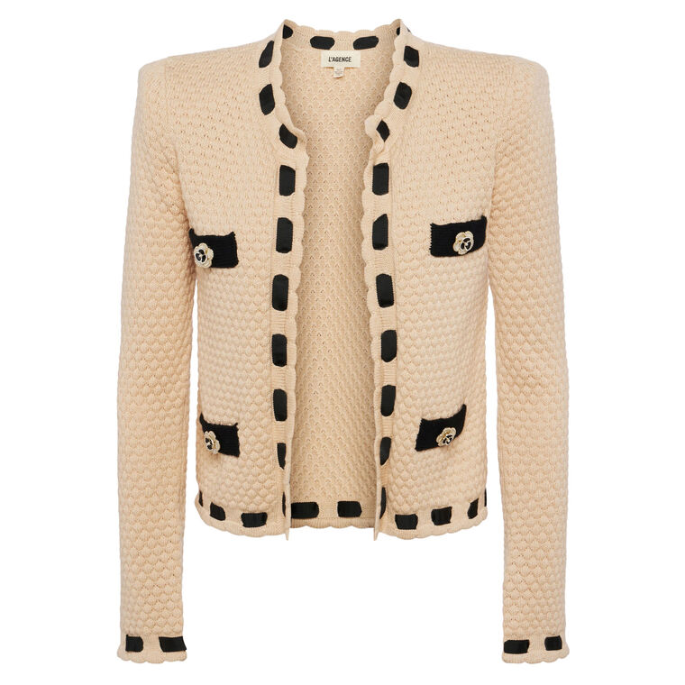 Astor Contrast Trim Cardigan image number null