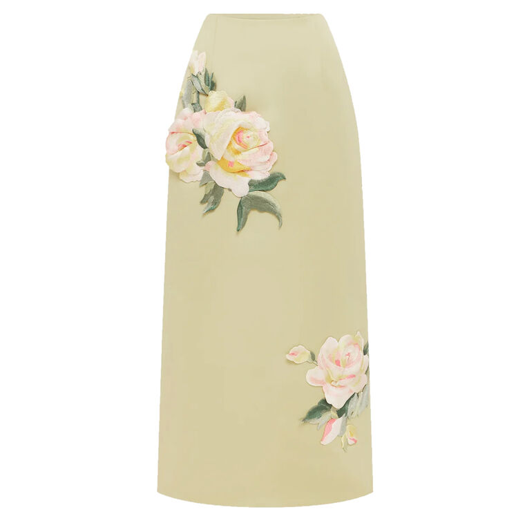 Quinn Embroidered Midi Skirt image number null