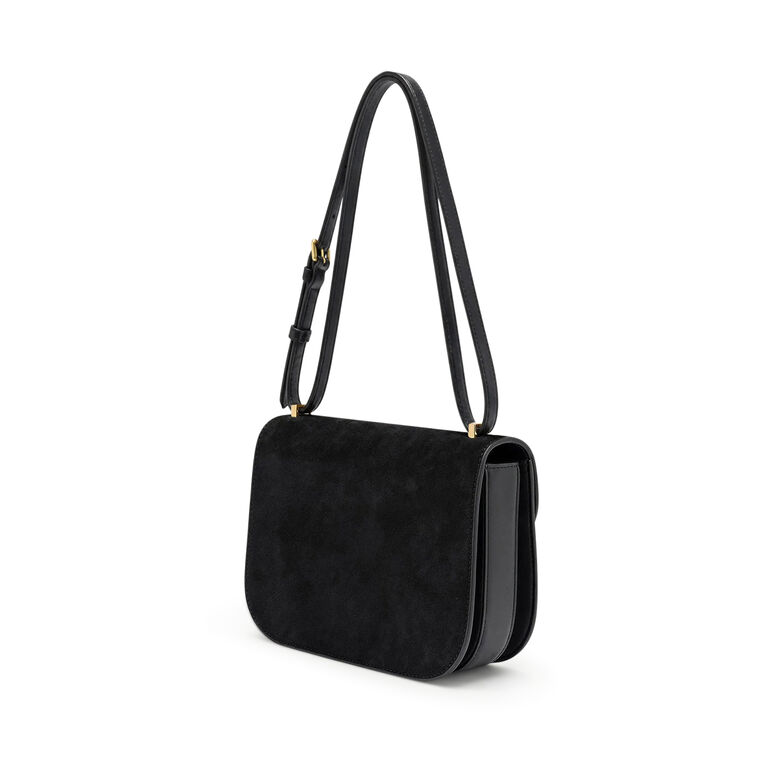 Suede Dash Saddle Bag image number null