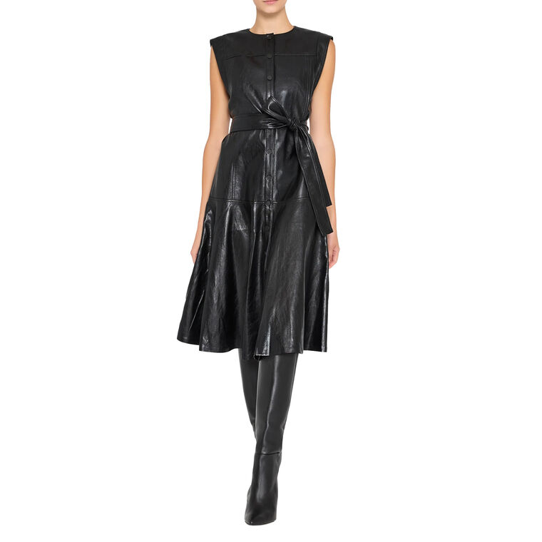 Brenda Vegan Leather Dress image number null