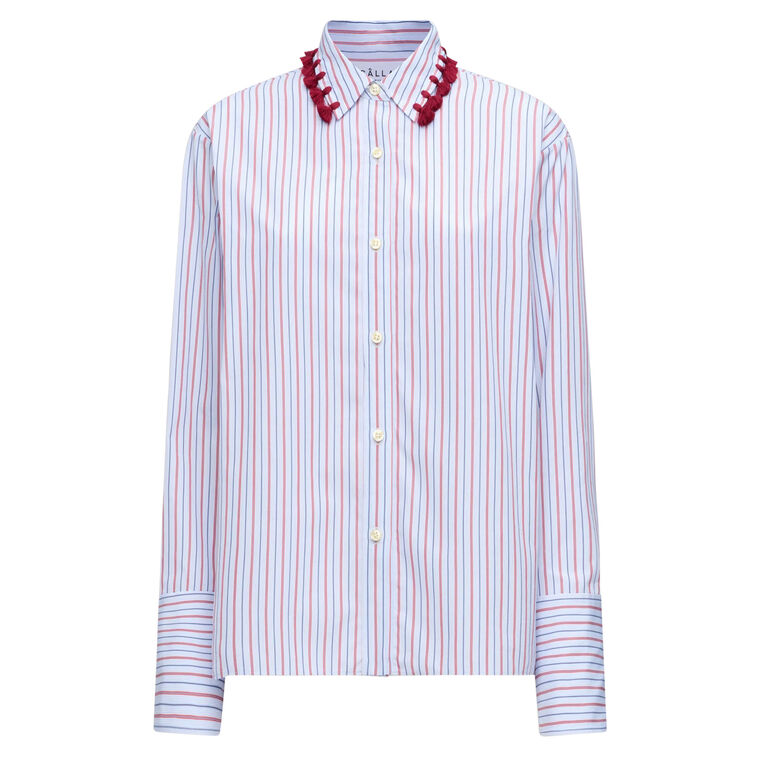 Billie Long Sleeve Striped Button Down Blouse image number null