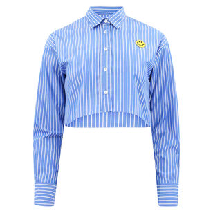 Pixel Stripe Crop Long Sleeve