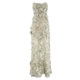 Tiffany Sequin Floral Farah Strapless Gown