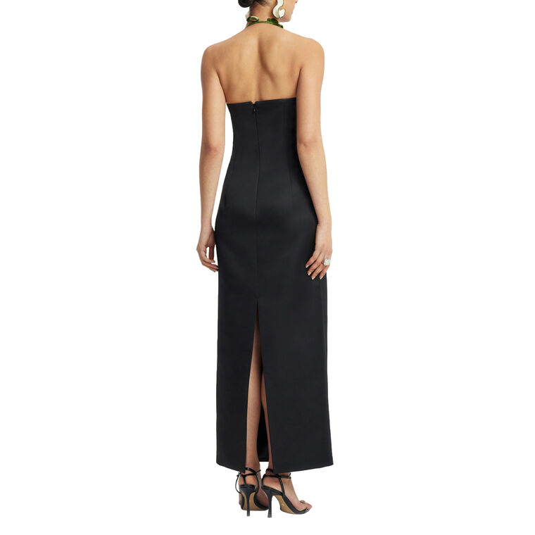 Ava Bustier Maxi Dress With Detachable Vine Halterneck Strap image number null