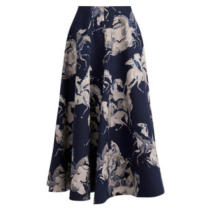 Varda Horse Print Midi Skirt