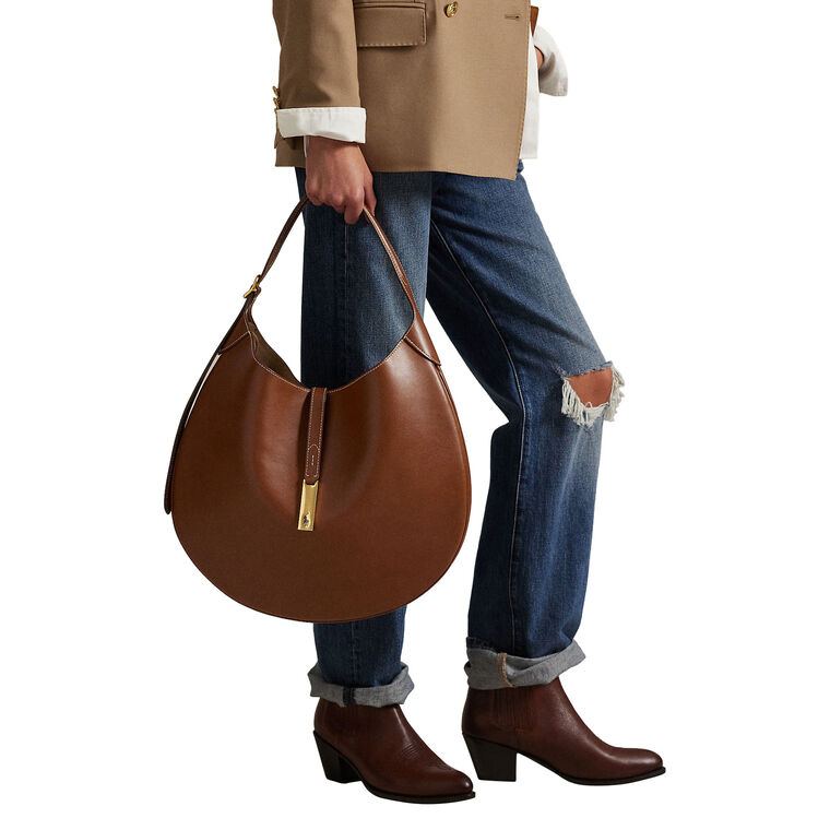 Polo ID Large Leather Shoulder Bag image number null
