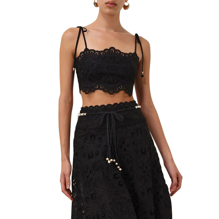 Rhiannon Embroidered Bodice Crop Top image number null