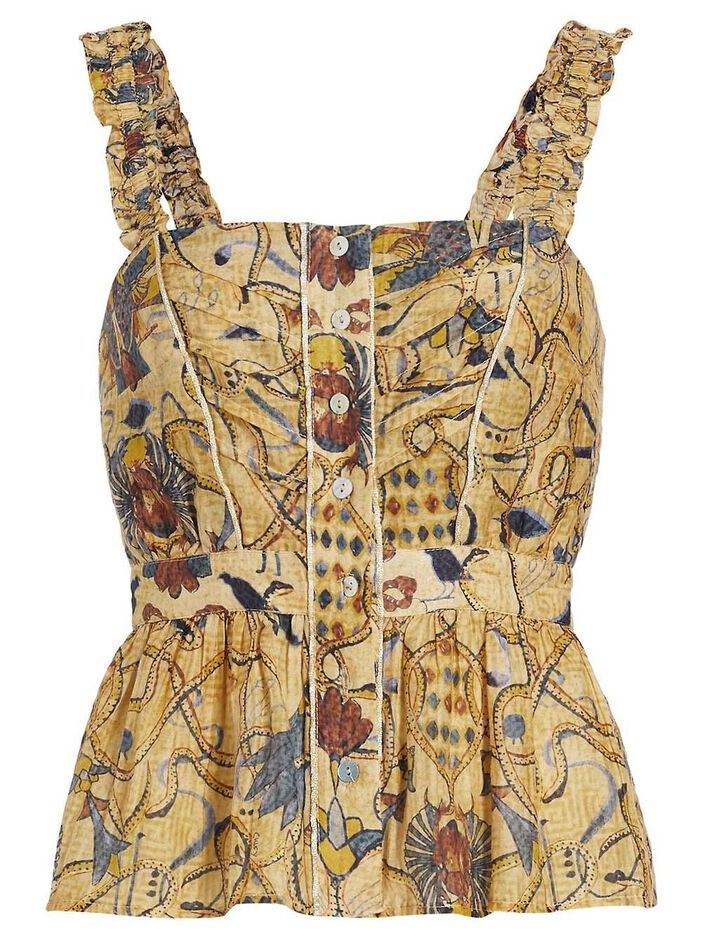Horus Printed Peplum Top image number null