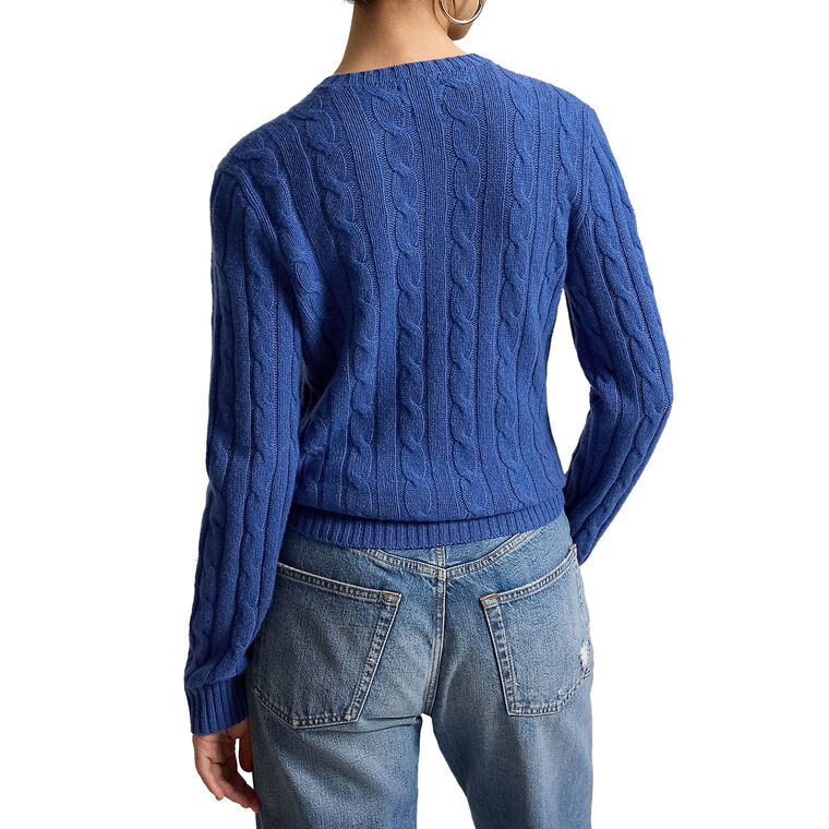 Cashmere Long Sleeve Cable Knit Sweater image number null