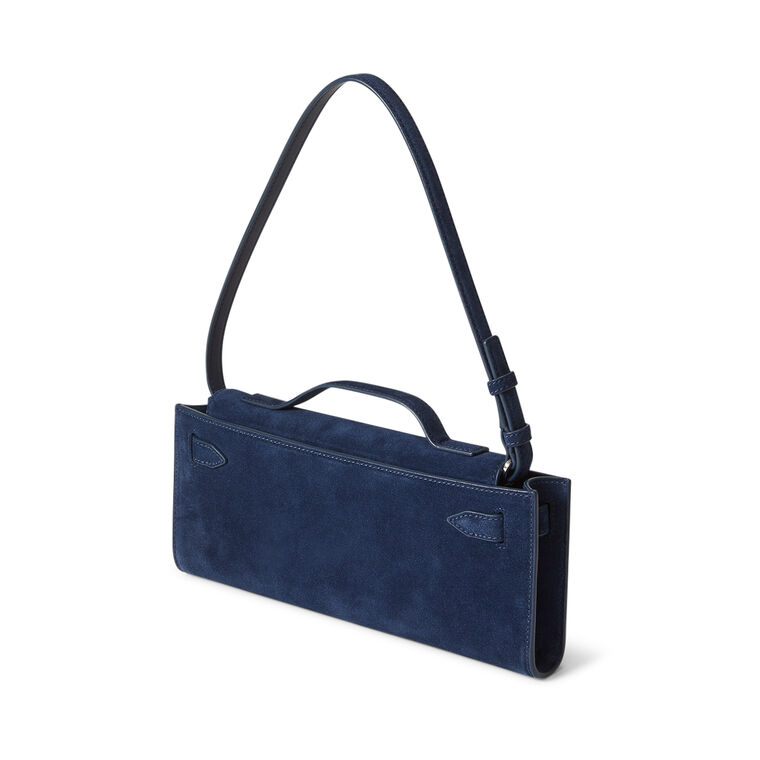 Suede Dash Top Handle Clutch image number null