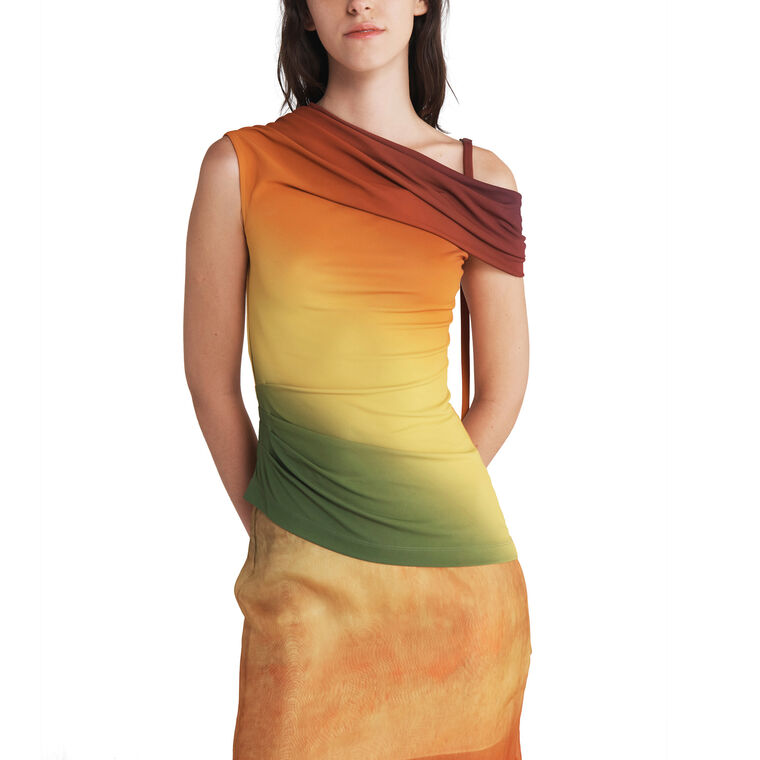 Off Shoulder Ombre Jersey Top image number null
