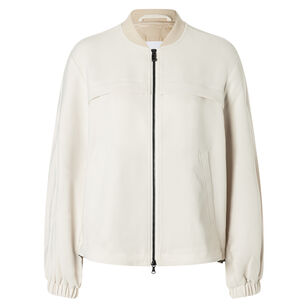 Sheila Crepe Zip Up Blouson Jacket