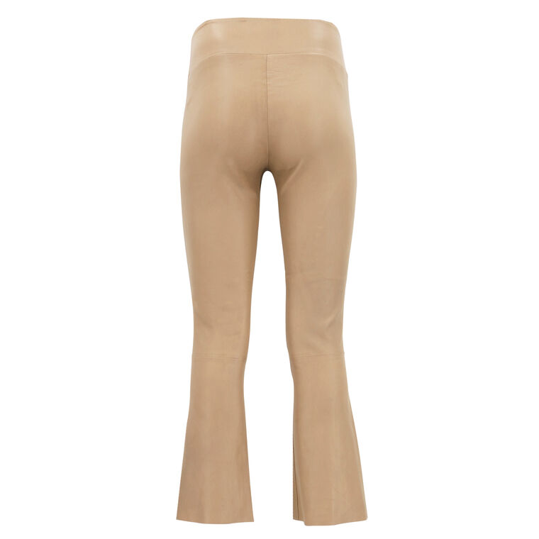 Leather Crop Flare Legging image number null