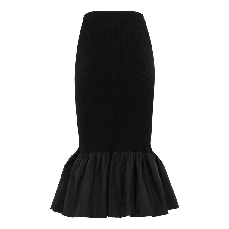 Mix Faille Long Knitted Skirt image number null