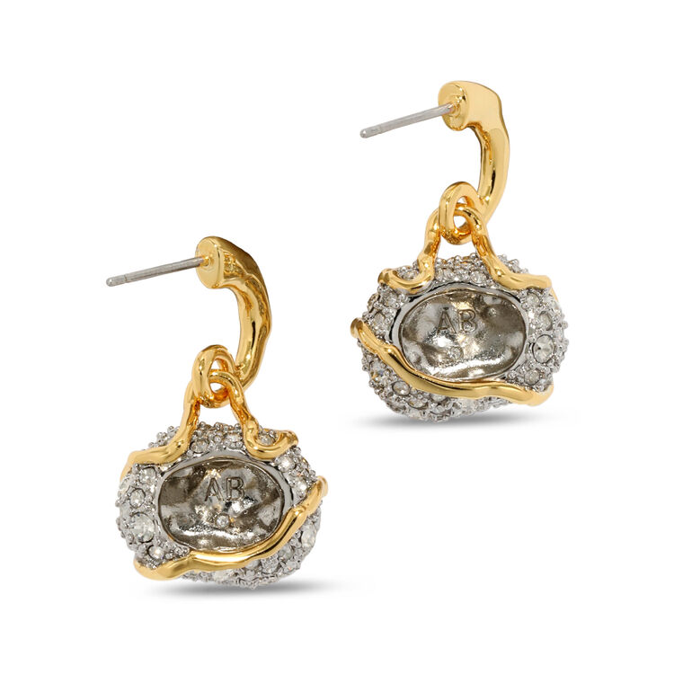 Sonales Crystal Petite Pebble Hoop Earrings image number null