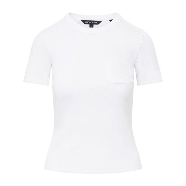Pruitt Ribbed Tee With Logo Pocket image number null