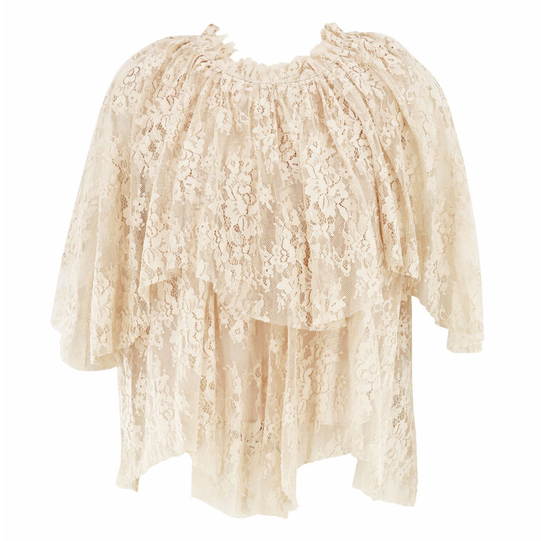 Sharleen 3/4 Sleeve Lace Cape-Style Top image number null