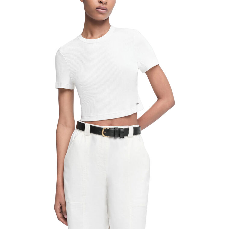 Cinta Short Sleeve Cropped Top image number null