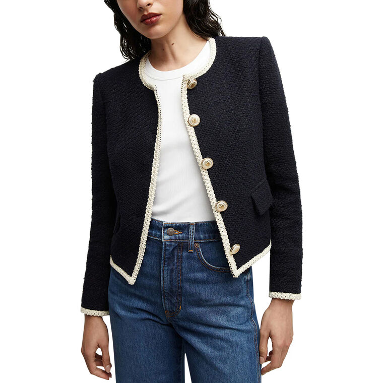 Mabel Collarless Tweed Jacket image number null