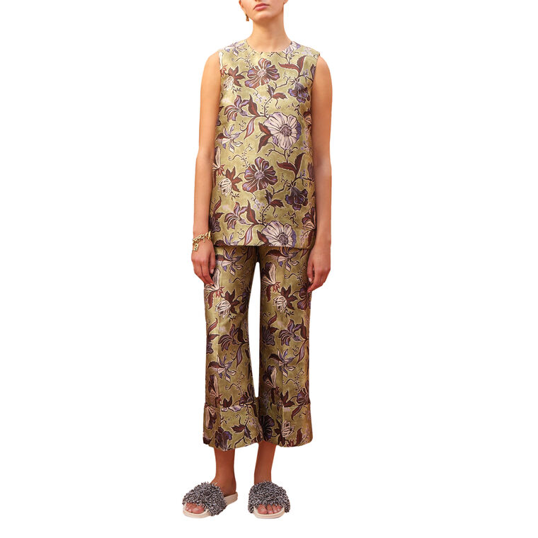 Citron Cropped Tailored Pant image number null