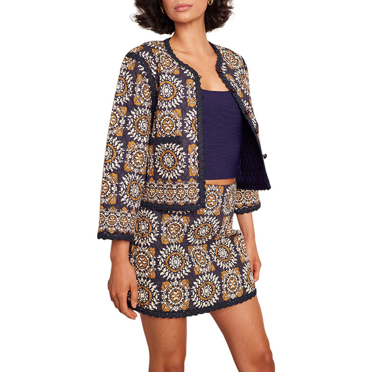 Marissa Cropped Quilted Jacket image number null