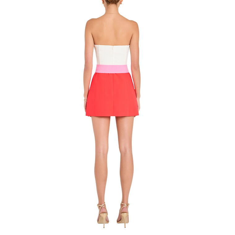 Fae Strapless Belted Skort Romper image number null