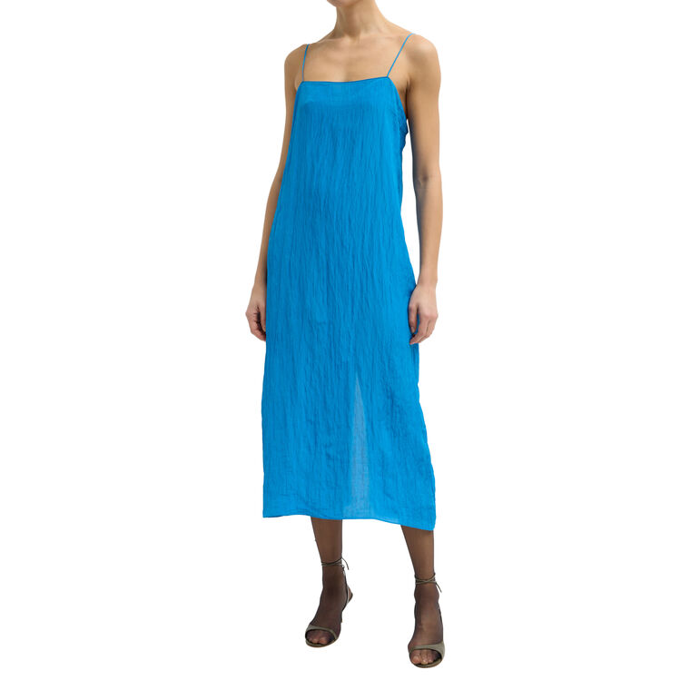 The Crinkle Midi Slip Dress image number null