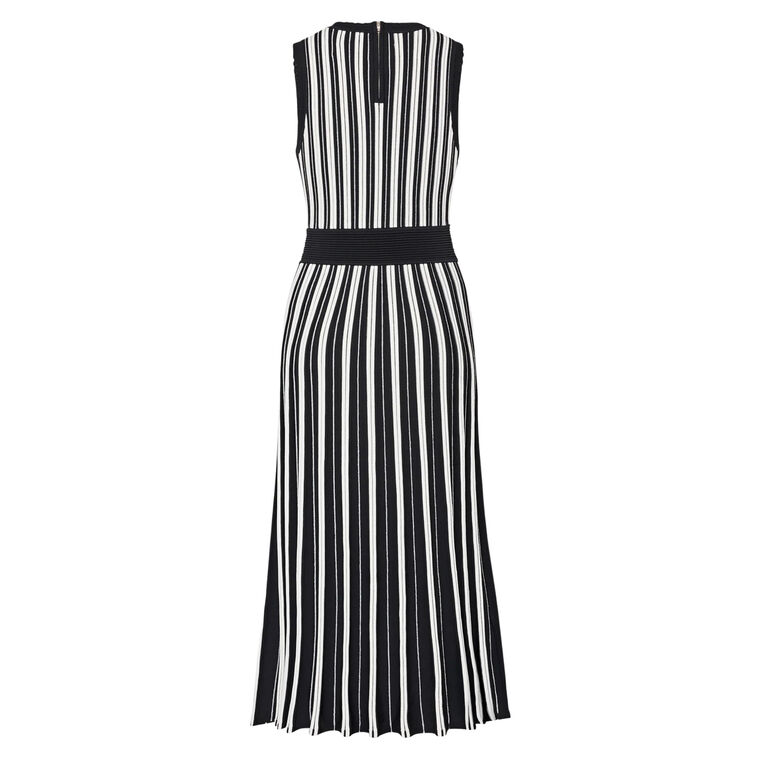 Sleeveless Pleated Knit Midi Dress image number null