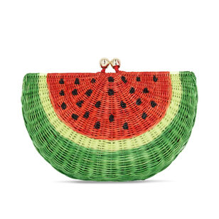Tasty Watermelon Wicker Clutch