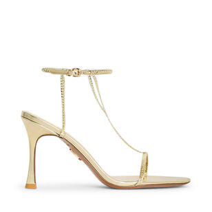 Finny T-Chain Metallic Leather Sandal