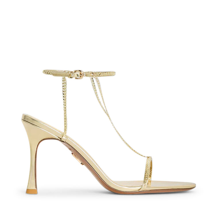 Finny T-Chain Metallic Leather Sandal image number null
