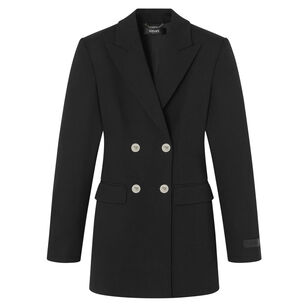Metal Mesh Wool Blazer Dress