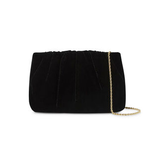 Serena Gathered Velvet Clutch