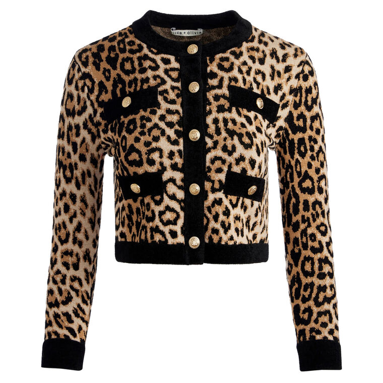 Claira Leopard Cardigan image number null