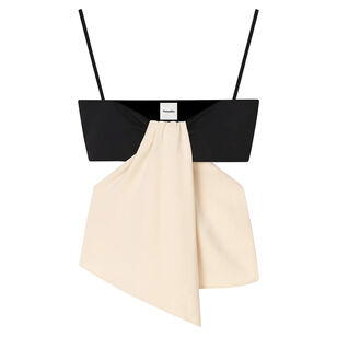 Lisbeth Draped Georgette And Jersey Top