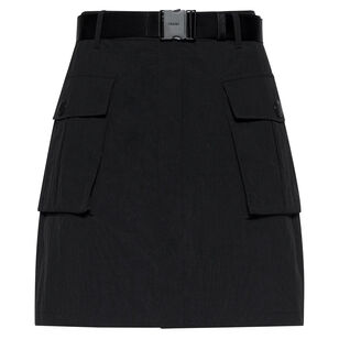 Norene Cargo Pocket Windbreaker Mini Skirt