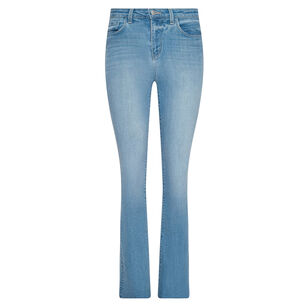 Ruth High-Rise Raw-Hem Straight-Leg Jean