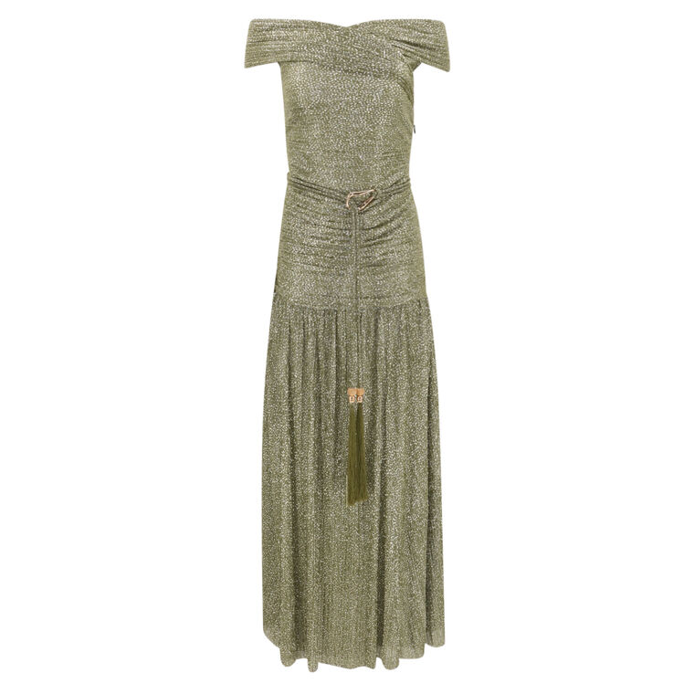 Nolan Off-Shoulder Belted Maxi Dress image number null