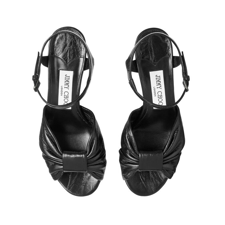 Heloise 80mm Metallic Leather Platform Sandals image number null