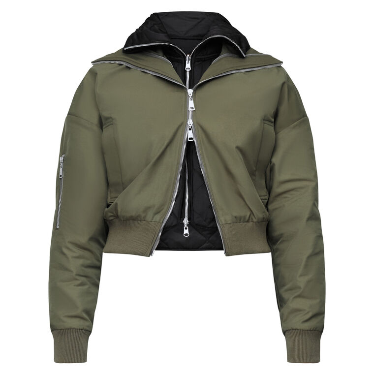 Quilted Bomber Jacket image number null