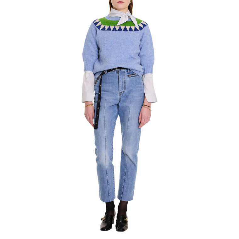 Otta Short Sleeve Fair Isle Sweater image number null
