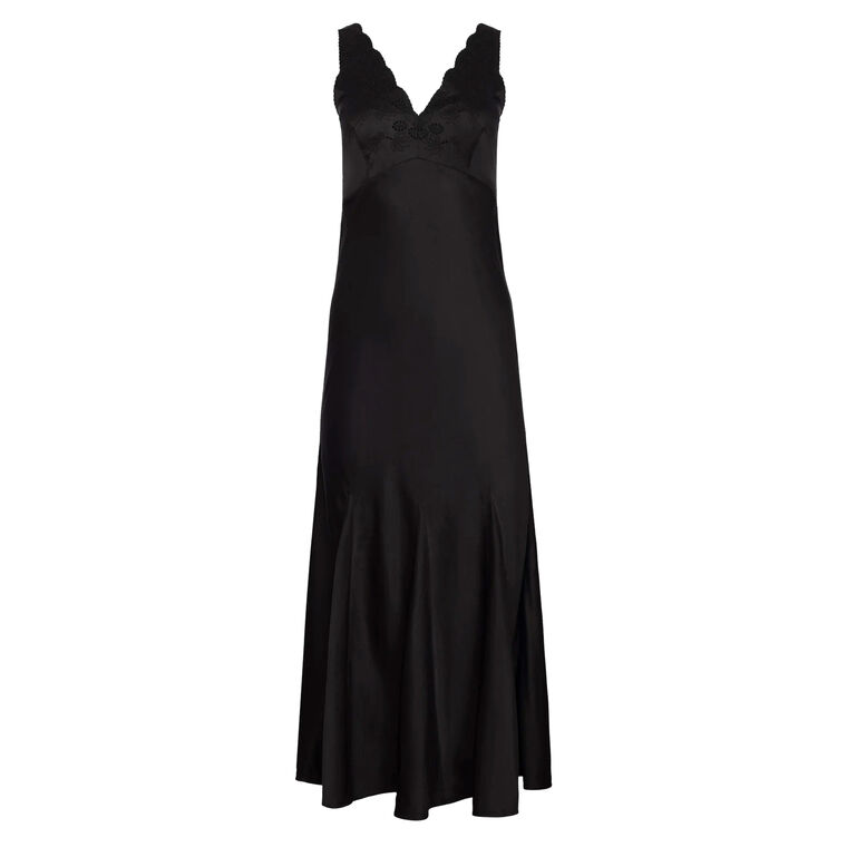 Lulu Embroidered Satin Dress image number null