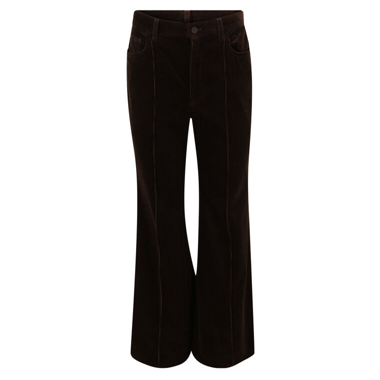 Pintucked Cord Flare Pant image number null