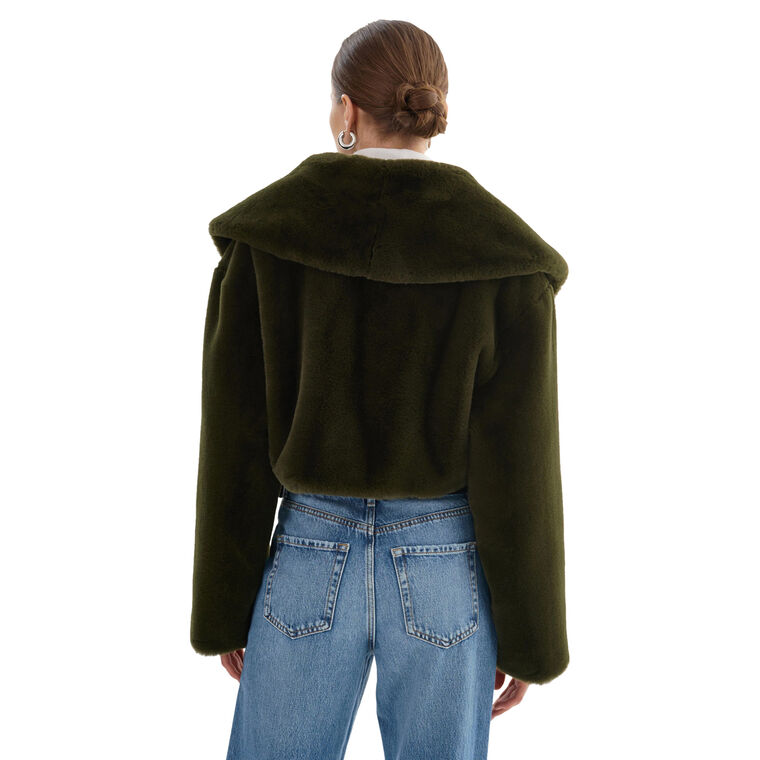 Danika Faux Fur Crop Jacket image number null