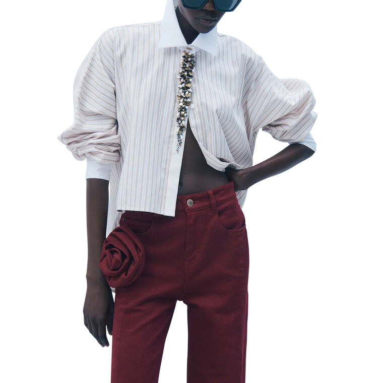 Raffy Long Sleeve Sequin Detail Shirt image number null