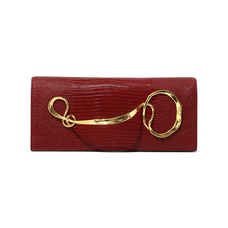 Twisted Gold Side Handle Clutch image number null