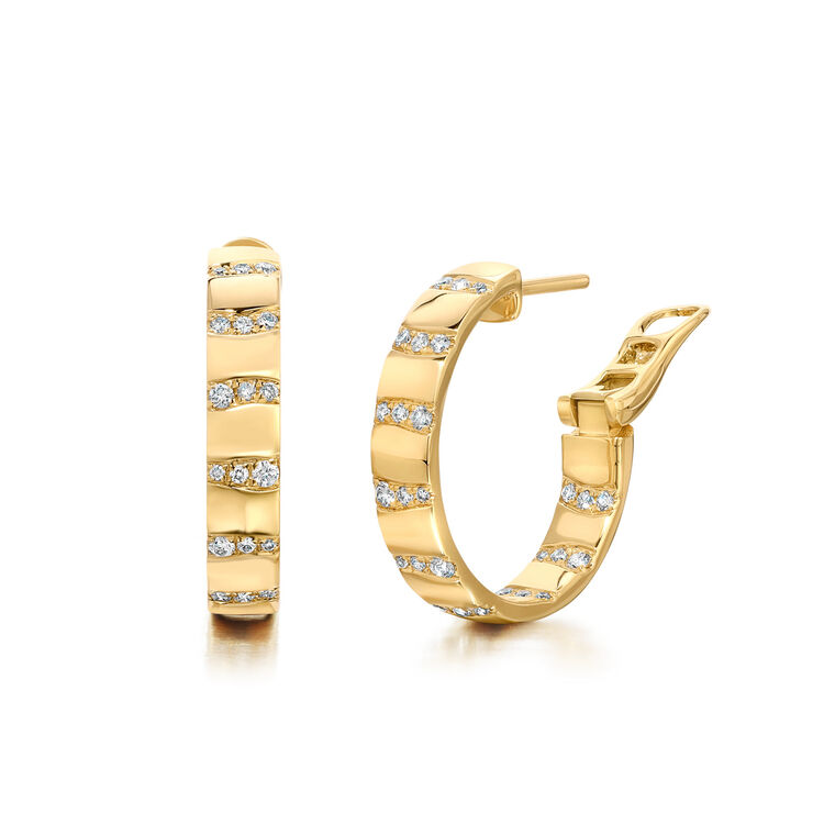 Alma Dos Rios Diamond Hoop Earrings image number null