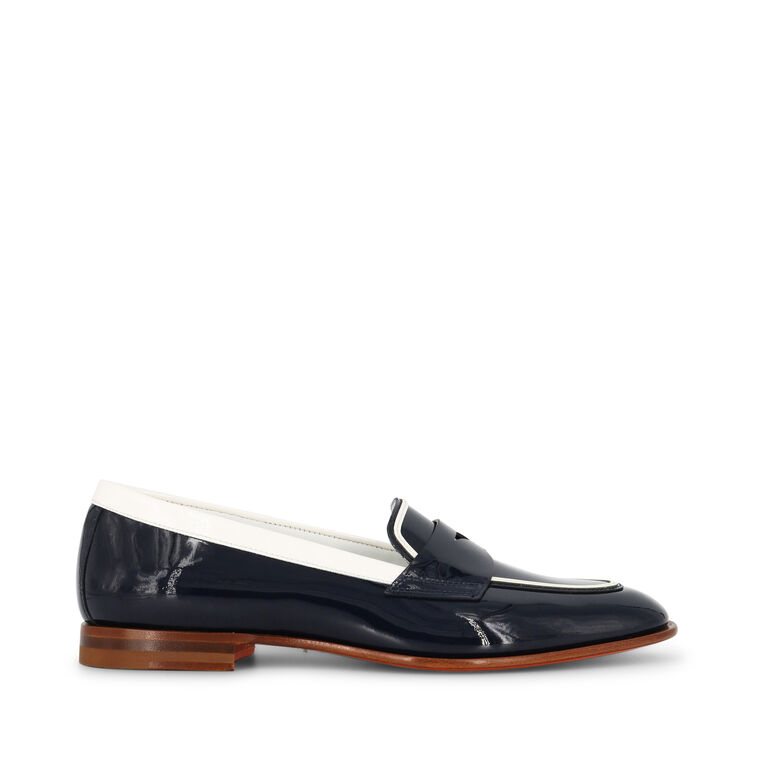 Famedpip Two Tone Patent Penny Loafer image number null