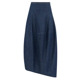 Lightweight Denim Asymmetrical Balloon Skirt